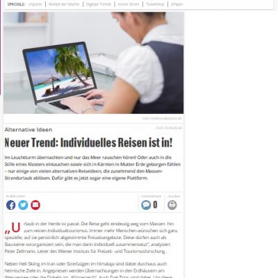 Reise Inspirationen Medienbericht Kronenzeitung